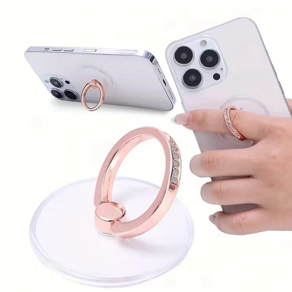 3-Pack Rhinestone Phone Ring Holder Grip Stand Rotating Bling Kickstand Set